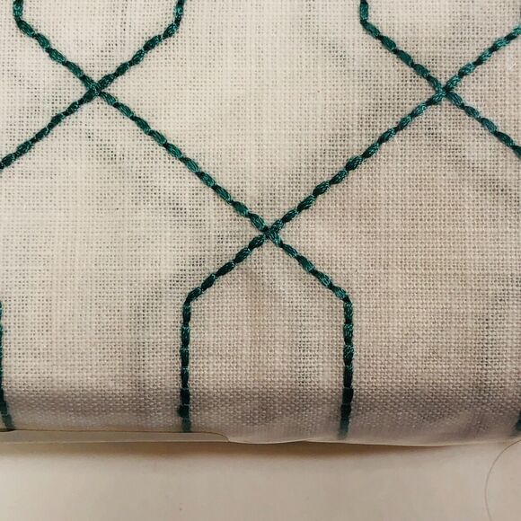 Vue Signature Arashi Green Ombre Embroidered Window Panel 52" W x 95" L 1 Panel - Picture 4 of 8